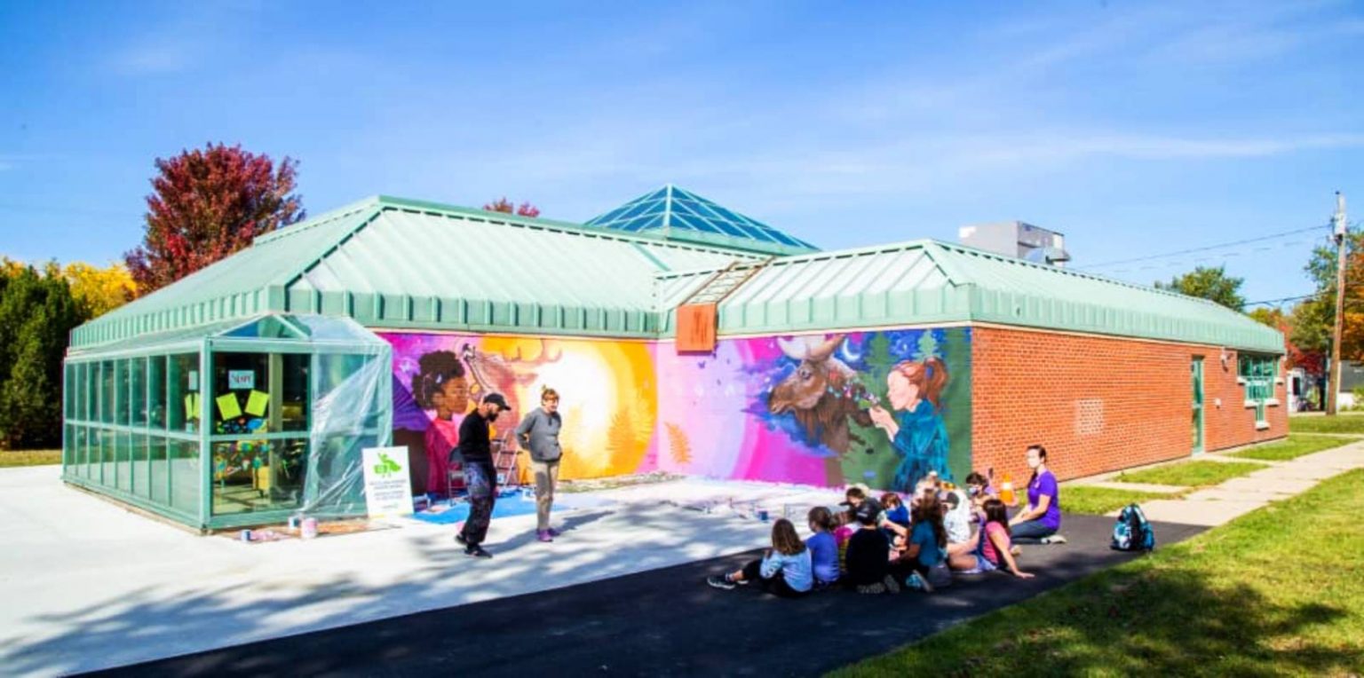 Chatham Public Library New Mural Giver on the River