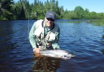 Ledges guest Al Putnam with another nice June salmon.