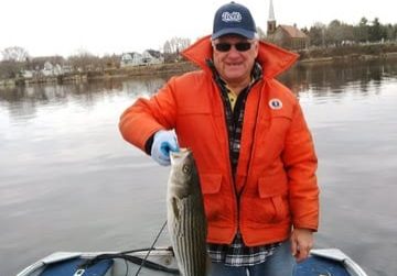 From our archives: Bill Seymour with a nice striped bass 2015