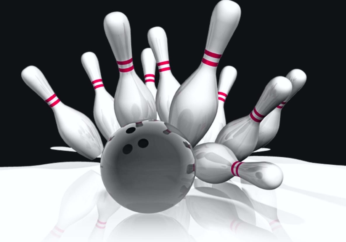 Bowling Ball and Bowling Pins