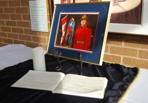 Book of condolence for Cst. David Wynn