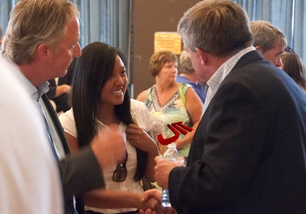 Chamber President Hal Somers with Premier Alward