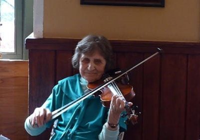 Matilda Murdoch, still writing and playing music at 93 years old.