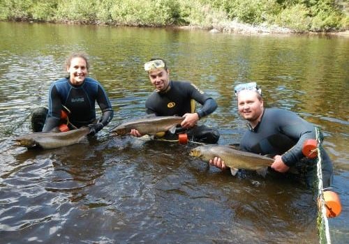 Moose Landing - Holly Tyler & Tyler with fish