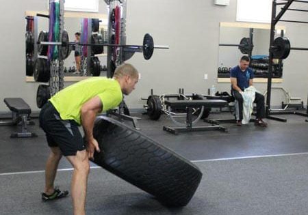 Working out inside The POUND.