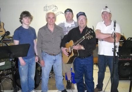 Zack's Band, left to right: Zack Sullivan, Johnny Manderville, Danny MacVicar, Shirley Duffy and Eddy Vautour.