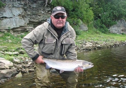 Ledges guest Al Moore with fresh fall salmon.