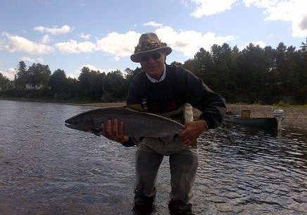 MSA chairman David Wilson with a nice salmon at Ledges last week.