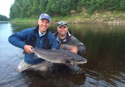 Ledges guest Mike Vorhoef with a 24 lb hookbill. Nice salmon for his first one. Hard to top that one