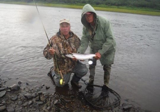 Thom Richardson with one of many fish he hooked and landed at Mountain Channel last week. They been having a record breaking year at the Channel.