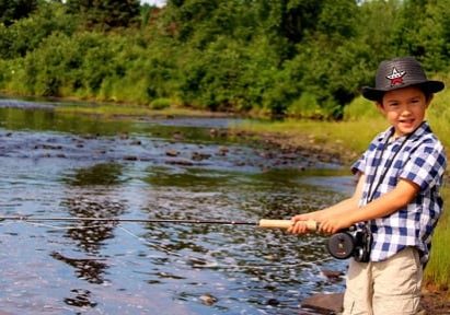 Kyle Curtis (all the way from Japan), fishing the Cains, while on vacation. (Wynn Curtis photo)