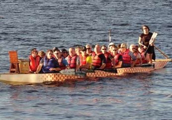 Dragon Boat practice in Miramichi