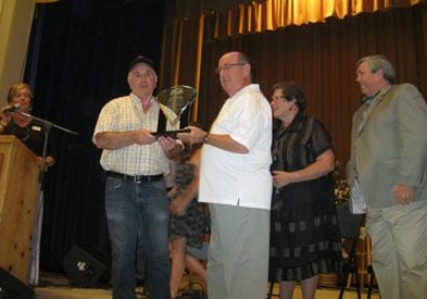 For 30 years of providing sound to the Miramichi Folksong Festival, Tim Irving receives award.