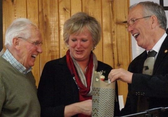 George Linton, Honouree Jo-Anne Linton, MSA President Mark Hambrook.