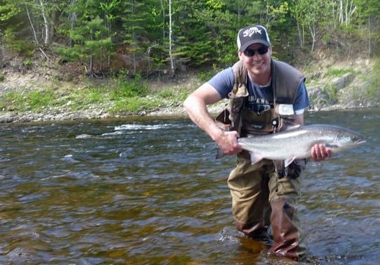 Jeff Morris with a nice 12 pound bright salmon on the Northwest last week