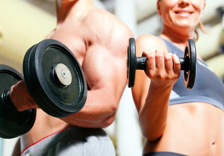 man-woman-dumbbells