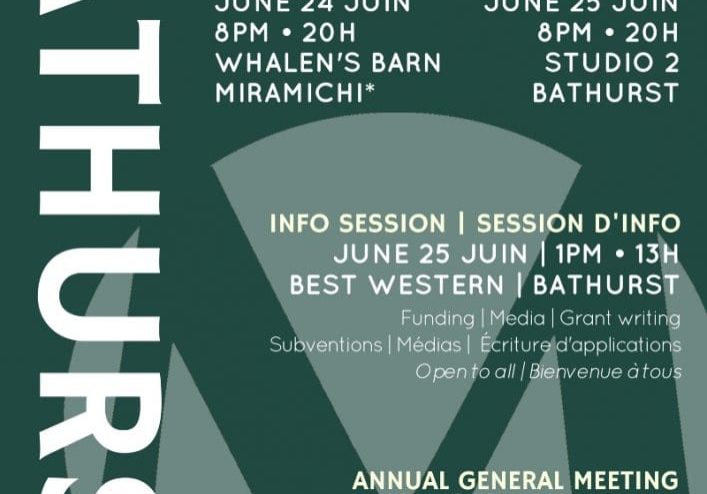 The city of Bathurst hosts the 2016 Music Musique NB AGM June 24th to 26th, 2016. The weekend includes two songwriters' circles, one taking place in Miramichi, a series of free information sessions about the music industry, and the Annual General Meeting (AGM).