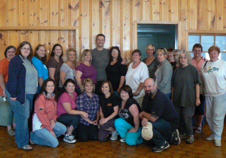 Some of the Mighty Miramichi Biggest Loser 3 participants with Paul Plakas.