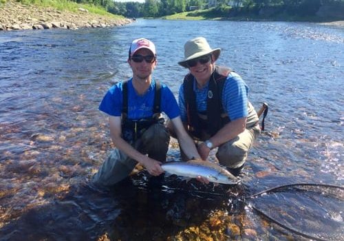 Ledges guide Kyle Price with Grilse caught this week by Ledges guest